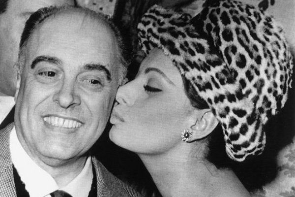 A vintage picture of Guendalina Ponti's father Carlo Ponti and her stepmother Sophia Loren.